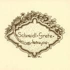 Ex libris - Schmidl Grete