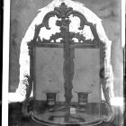 Üvegnegatív - gyertyatartó, függő. Louis XVI. kora, Eszterháza
