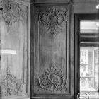 Üvegnegatív - falburkolat, faragott fa, francia, 18.század, Iparművészeti Múzeum