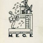 Ex libris - Boldog újévet kíván a MEGE (Magyar Exlibrisgyűjtők és Grafikabarátok Egyesülete)