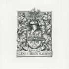 Ex libris - James Heron Watson címeres ex librise