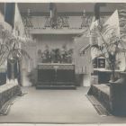 Kiállításfotó - a Liceum hímzőműhely terme az 1909-es Stockholmi Iparművészeti kiállításon
