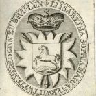 Ex libris - Az özvegy Brunswick-Lüneburg hercegnő címeres