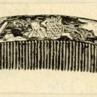 Illusztráció - fésű, teknősbéka héj, arany lakkal díszítve; Radisics Jenő Képes kalauzából