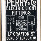 Céghirdető kártya - Perry & Co Electric-Light Fittings