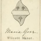 Ex libris - Maria Gore címeres