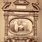 Műtárgyfotó - házioltár az Angyali üdvözlet jelenetével az 1876. évi műipari kiállításon a kalocsai érsekség gyűjteményéből