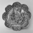 Műtárgyfotó - ékszertartó tál Sába királynője és Salamon ábrázolásával Csekonics Iván gyűjteményéből