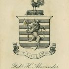 Ex libris - Robert H. Alexander címeres