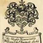 Ex libris - William Edward Hartpole Lecky címeres