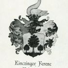 Ex libris - Einczinger Ferenc, Esztergom (ipse)