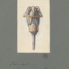 Terv - nyakkendő- vagy hajtű terve három pelikánszerű madár alakjával