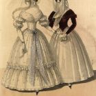 Divatkép - két nő fehér ruhában,  melléklet, Wiener Zeitschrift für Kunst, Literatur, Theater und Mode