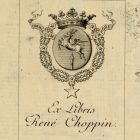 Ex libris - René Choppin címeres