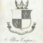 Ex libris - Allen Cooper címeres