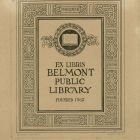 Ex libris - Belmont Public Library