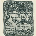 Ex libris - Singer György Ödön könyvtárából