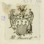 Ex libris - B. Barrett címeres