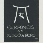 Ex libris - Ex japonicis prof R. Soó de Bere