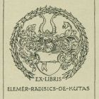 Ex libris - Elemér Radisics de Kutas