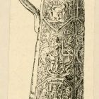 Illusztráció - kancsó, kőedény, fehér; bibliai jelenetekkel; Radisics Jenő Képes kalauzából