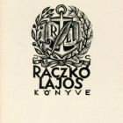 Ex libris - Raczkó Lajos könyve