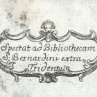 Ex libris - A tridenti Bibliotheca S. Bernardinus