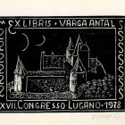 Ex libris - Varga Antal: XVII. Congresso Lugano