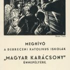 Alkalmi grafika - Meghívó: debreceni katolikus iskolák "Magyar karácsony" ünnepélye