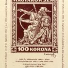 Illusztráció - 100 koronás bélyeg terve a Magyar Levélbélyeg folyóiratból