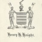 Ex libris - Henry H. Haight címeres