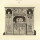 Mintalap - tálalószekrény (pohárszék) terve