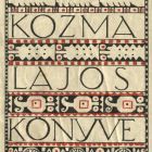 Ex libris - Kozma Lajos könyve (ipse)