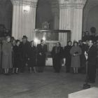 Fénykép - Dobrovits Aladár, az Iparművészeti Múzeum igazgatója (1950-1961) megnyitja a 'A szecesszió Magyarországon' című kiállítást