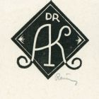 Ex libris - Dr. AK (Arady Kálmán)