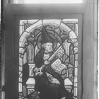 Üvegnegatív - üvegfestmény, Szent Péter a kulccsal,magyar, 14.sz., Róth Miksa tulajdonában