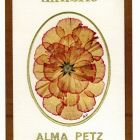 Ex libris - Alma Petz (virág)