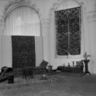 Kiállításfotó - keleti szőnyegek kiállítása az Iparművészeti Múzeum földszinti galériáján 1962-ben