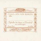 Ex libris - Claus u. Sita v. Bohlen