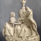 Fénykép - szobor, ”Leánykérés ”, porcelán, Bécs, XVIII. sz.