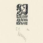 Ex libris - Szilassy Jolánka könyve