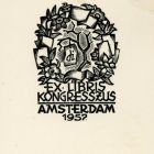 Alkalmi grafika - Emléklap: Exlibris kongresszus Amsterdam 1957