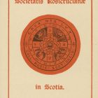 Ex libris - Societas Rosicrucianae in Scotia