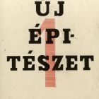 Terv - címlap: Új Építészet