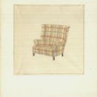 Bútorterv - kárpitozott karosszék látszati rajza