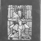 Üvegnegatív - üvegablak részlete, Atyaisten ,Szentlélek és Krisztus a kereszten