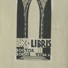 Terv - ex libris dr. Boros Vilma részére