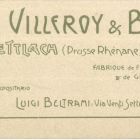Céghirdető kártya - Villeroy & Boch, Fabrique de Faience Fine