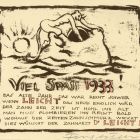 Alkalmi grafika - újévi üdvözlet, 1933