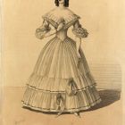 Divatkép - fehér ruhás nő,  melléklet, Wiener Zeitschrift für Kunst, Literatur, Theater und Mode